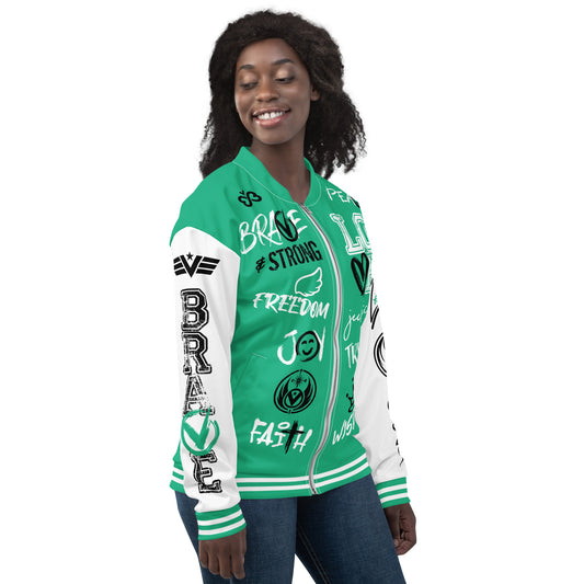 V-Varsity Bomber Jacket Green