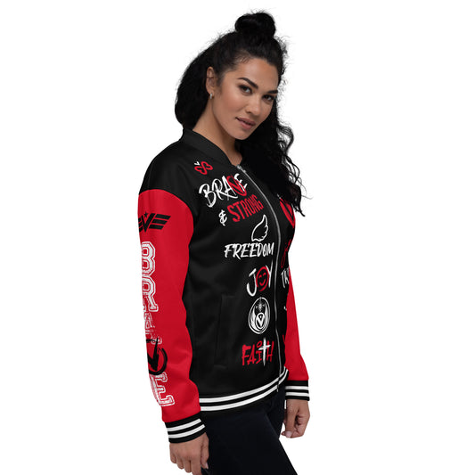 V-Varsity Bomber Jacket Red