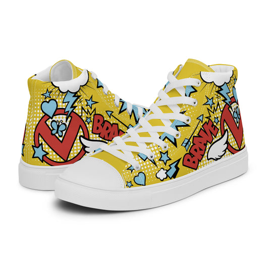 "Brave & Strong" Sunglow Yellow High Top Shoes