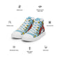 "Brave & Strong" Sky Blue Men's High Top Shoes