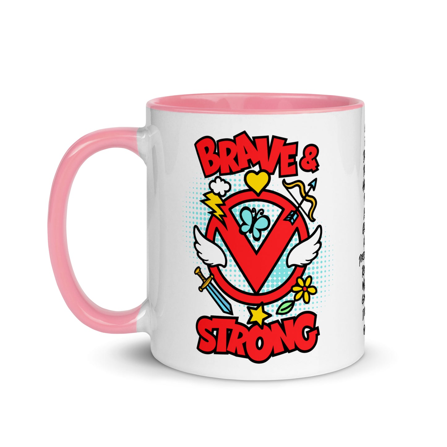 Brave & Strong Mug with Color Inside 11oz