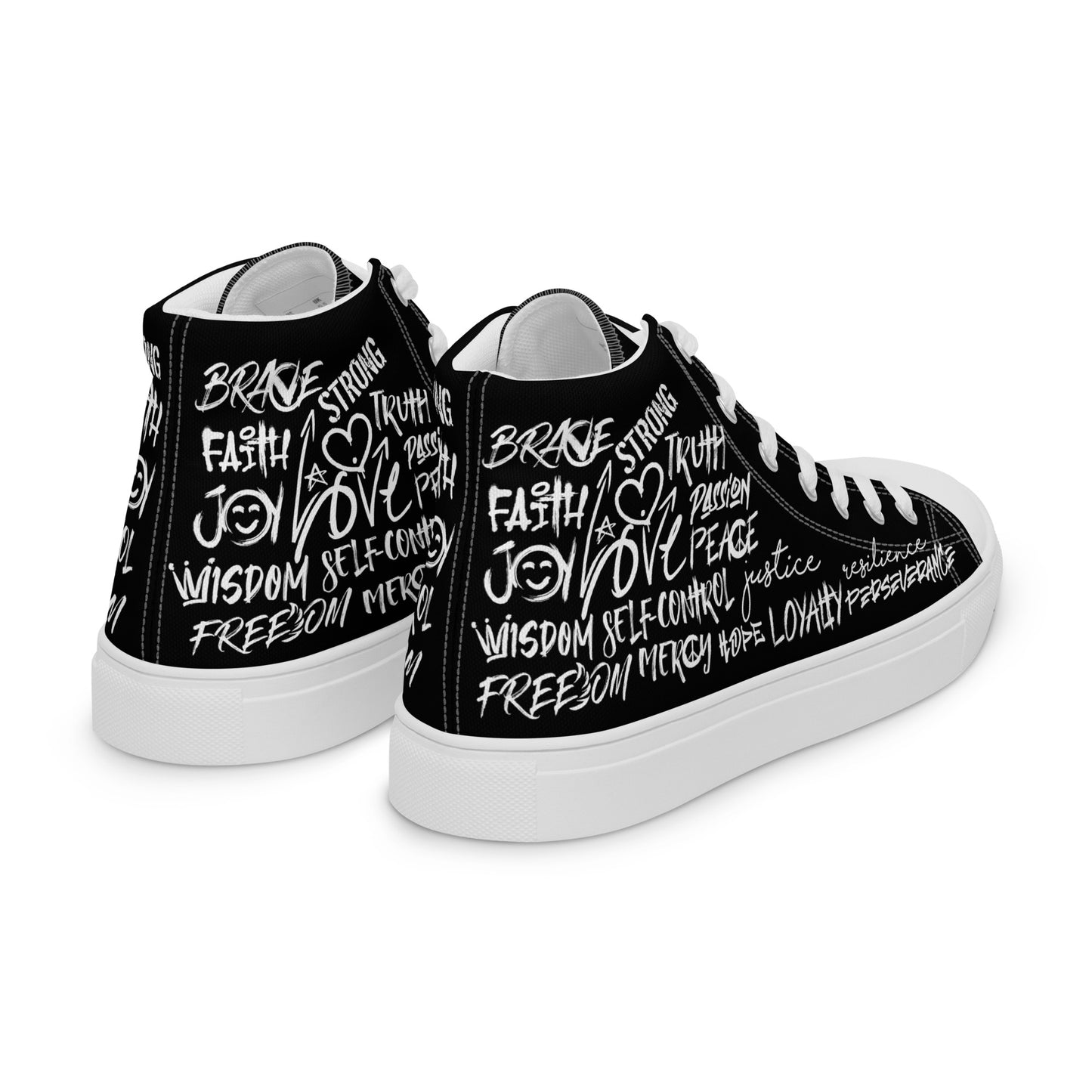 "Virtues Graffiti" High Top Shoes