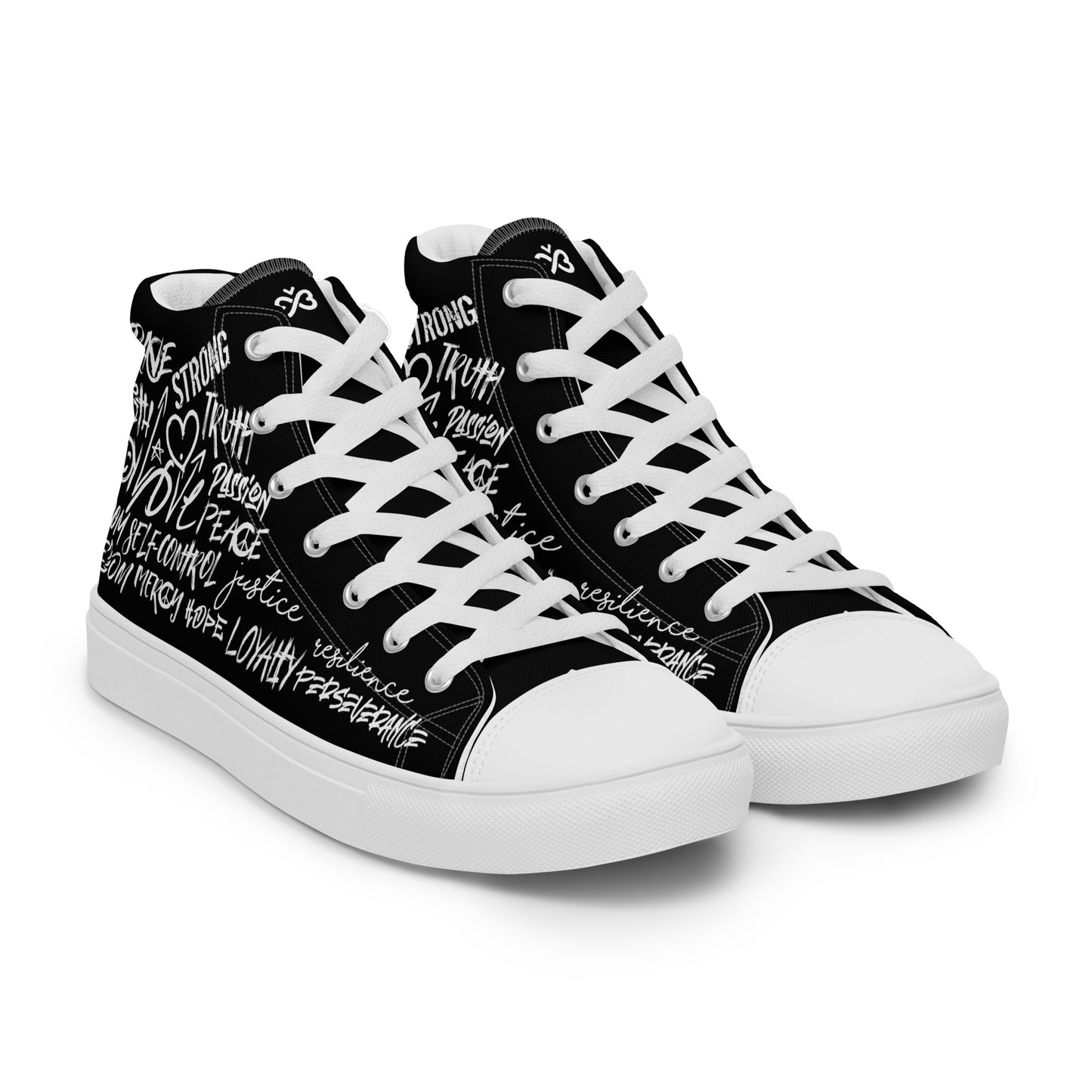 "Virtues Graffiti" High Top Shoes